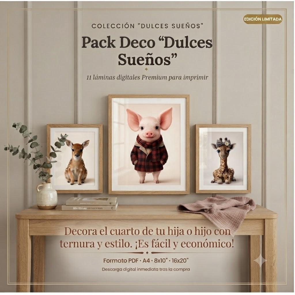 Pack de Laminas Infantiles "Dulces Sueños"